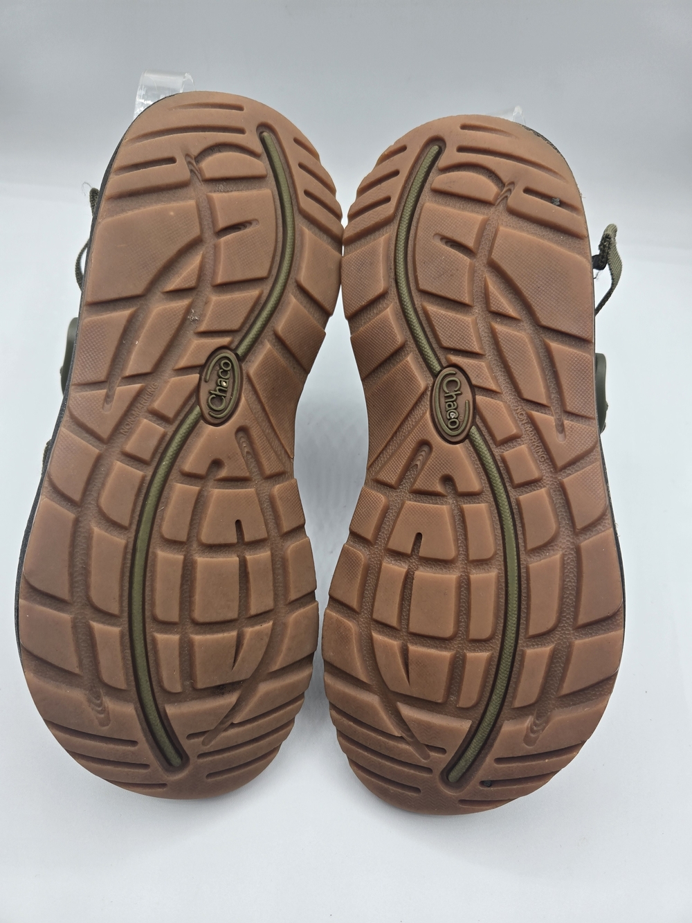 Chaco Hiking Sandals Olive Geometric Adjustable Sport Sandals Women's Size 7 - Picture 4 of 8